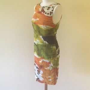 Multicolor ruched dress